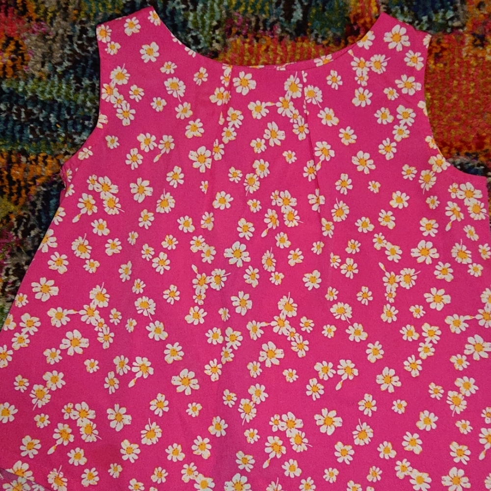 Girls pink daisy blouse